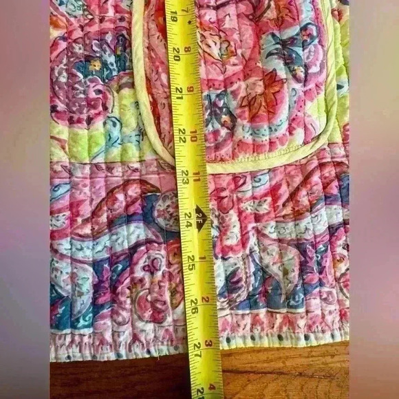 La Cera women’s quilted reversible jacket colorful paisley size medium - Picture 12 of 13